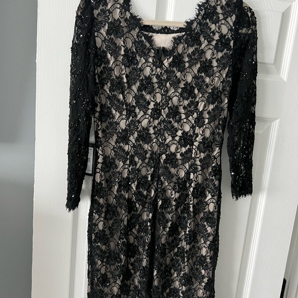 Adrianna Papell L/S Sequin and Lace Dress - Picture 6 of 6